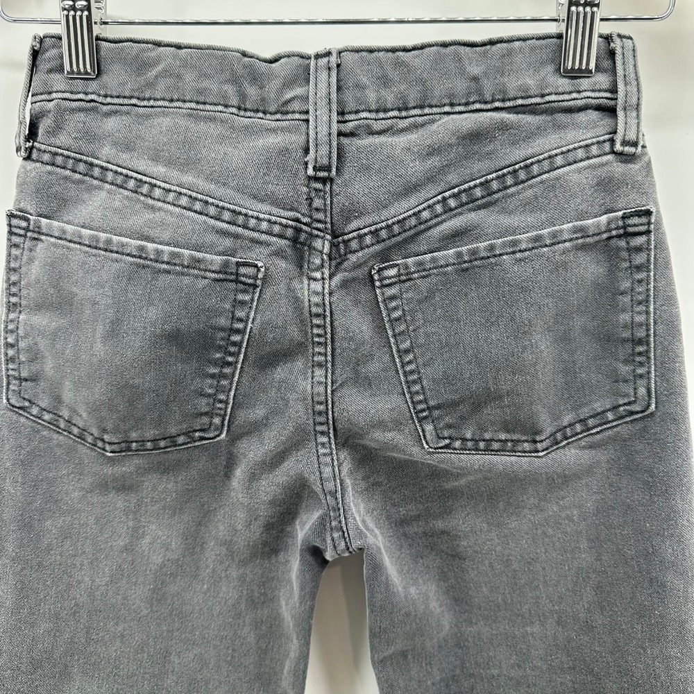 Old Navy Baggy Wide Leg Jeans‎ Girls 10 Black Denim High Rise Built-In Tough - Picture 3 of 12